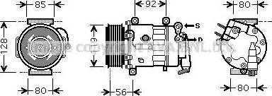 Ava Quality Cooling PE K329 - Компрессор кондиционера autospares.lv