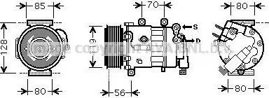 Ava Quality Cooling PE K324 - Компрессор кондиционера autospares.lv