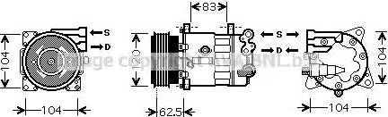 Ava Quality Cooling PE K321 - Компрессор кондиционера autospares.lv