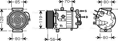 Ava Quality Cooling PE K322 - Компрессор кондиционера autospares.lv