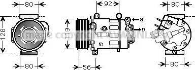 Ava Quality Cooling PE K327 - Компрессор кондиционера autospares.lv