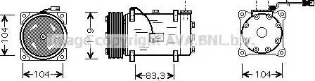 Ava Quality Cooling PE K225 - Компрессор кондиционера autospares.lv