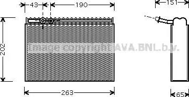 Ava Quality Cooling PE V062 - Испаритель, кондиционер autospares.lv