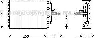 Ava Quality Cooling PE V002 - Испаритель, кондиционер autospares.lv