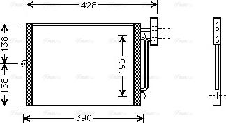 Ava Quality Cooling PRA5038 - Конденсатор кондиционера autospares.lv