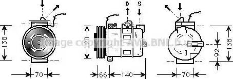 Ava Quality Cooling PR K040 - Компрессор кондиционера autospares.lv
