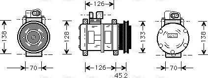 Ava Quality Cooling PR K035 - Компрессор кондиционера autospares.lv