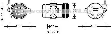 Ava Quality Cooling PR K036 - Компрессор кондиционера autospares.lv