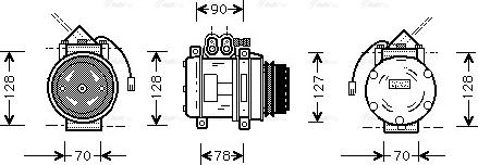 Ava Quality Cooling PR K033 - Компрессор кондиционера autospares.lv