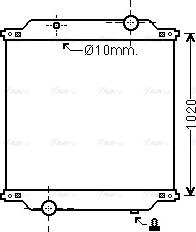 Ava Quality Cooling RE2041N - Радиатор, охлаждение двигателя autospares.lv