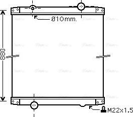 Ava Quality Cooling RE2011N - Радиатор, охлаждение двигателя autospares.lv