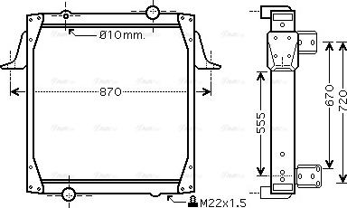 Ava Quality Cooling RE 2011 - Радиатор, охлаждение двигателя autospares.lv