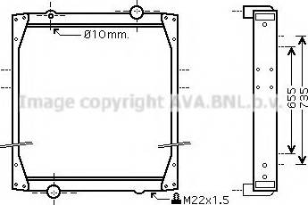 Ava Quality Cooling REA2010 - Радиатор, охлаждение двигателя autospares.lv