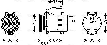 Ava Quality Cooling REAK071 - Компрессор кондиционера autospares.lv