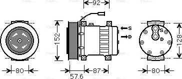 Ava Quality Cooling REAK078 - Компрессор кондиционера autospares.lv