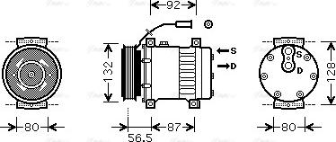Ava Quality Cooling REAK073 - Компрессор кондиционера autospares.lv