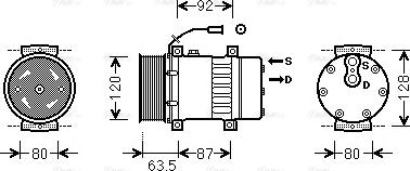 Ava Quality Cooling REAK107 - Компрессор кондиционера autospares.lv