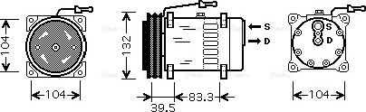 Ava Quality Cooling RE K084 - Компрессор кондиционера autospares.lv