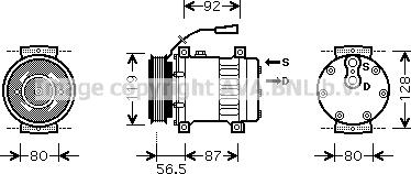 Ava Quality Cooling REK071 - Компрессор кондиционера autospares.lv