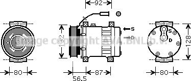 Ava Quality Cooling REK073 - Компрессор кондиционера autospares.lv