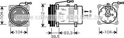 Ava Quality Cooling RE K072 - Компрессор кондиционера autospares.lv