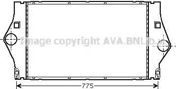 Ava Quality Cooling RT4363 - Интеркулер, теплообменник турбины autospares.lv