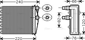 Ava Quality Cooling RT 6380 - Теплообменник, отопление салона autospares.lv