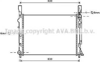 Ava Quality Cooling RT 2472 - Радиатор, охлаждение двигателя autospares.lv