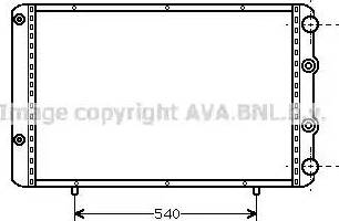 Ava Quality Cooling RT 2093 - Радиатор, охлаждение двигателя autospares.lv