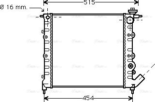 Ava Quality Cooling RT 2041 - Радиатор, охлаждение двигателя autospares.lv