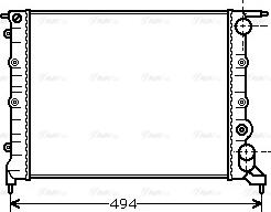 Ava Quality Cooling RT 2043 - Радиатор, охлаждение двигателя autospares.lv