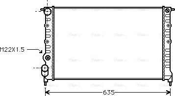 Ava Quality Cooling RT 2149 - Радиатор, охлаждение двигателя autospares.lv