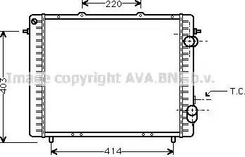 Ava Quality Cooling RT 2159 - Радиатор, охлаждение двигателя autospares.lv