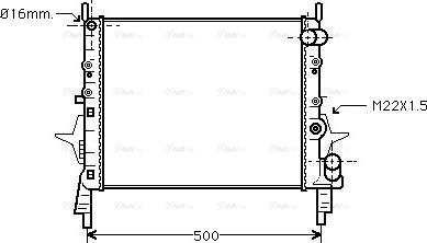 Ava Quality Cooling RT 2158 - Радиатор, охлаждение двигателя autospares.lv