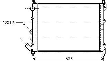 Ava Quality Cooling RT 2164 - Радиатор, охлаждение двигателя autospares.lv