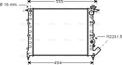 Ava Quality Cooling RT 2109 - Радиатор, охлаждение двигателя autospares.lv