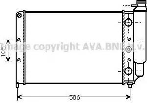 Ava Quality Cooling RT 2105 - Радиатор, охлаждение двигателя autospares.lv