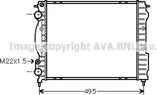 Ava Quality Cooling RT 2129 - Радиатор, охлаждение двигателя autospares.lv