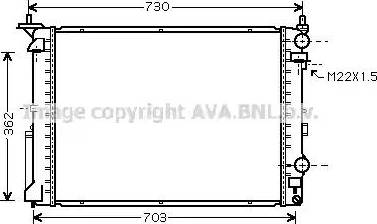 Ava Quality Cooling RT 2177 - Радиатор, охлаждение двигателя autospares.lv