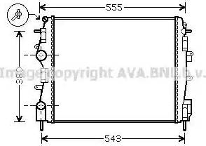 Ava Quality Cooling RT 2399 - Радиатор, охлаждение двигателя autospares.lv