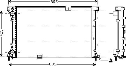 Ava Quality Cooling RT 2360 - Радиатор, охлаждение двигателя autospares.lv