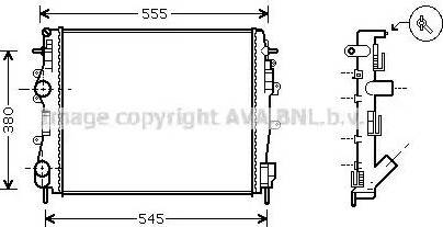 Ava Quality Cooling RT 2325 - Радиатор, охлаждение двигателя autospares.lv