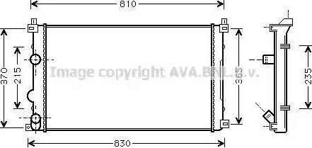 Ava Quality Cooling RT 2321 - Радиатор, охлаждение двигателя autospares.lv