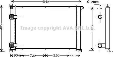 Ava Quality Cooling RT 2257 - Радиатор, охлаждение двигателя autospares.lv