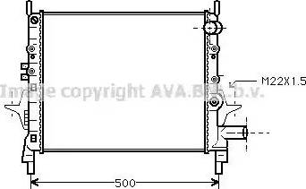 Ava Quality Cooling RT 2206 - Радиатор, охлаждение двигателя autospares.lv