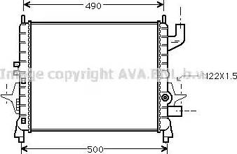 Ava Quality Cooling RT 2238 - Радиатор, охлаждение двигателя autospares.lv