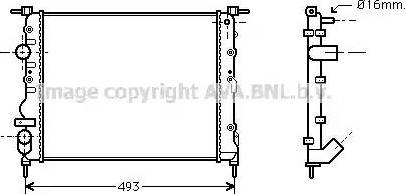 Ava Quality Cooling RT 2271 - Радиатор, охлаждение двигателя autospares.lv