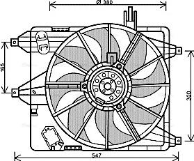 Ava Quality Cooling RT 7544 - Вентилятор, охлаждение двигателя autospares.lv