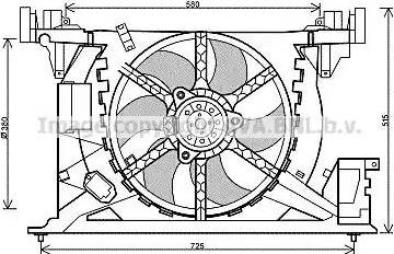 Ava Quality Cooling RT 7545 - Вентилятор, охлаждение двигателя autospares.lv