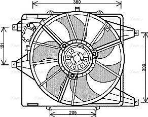 Ava Quality Cooling RT 7541 - Вентилятор, охлаждение двигателя autospares.lv